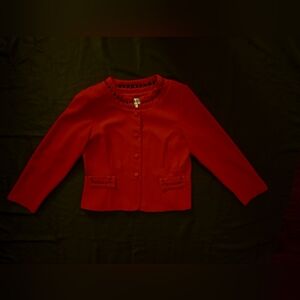 Danny & Nicole 2 Piece Skirt Suit, Red, Size 16